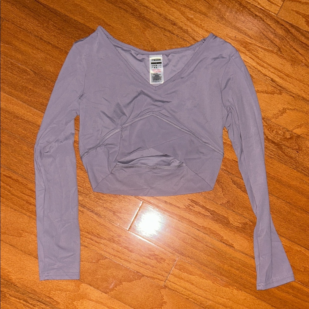 Gymshark Lavender Long Sleeve Crop Top